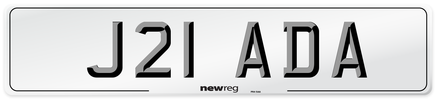 J21 ADA Front Number Plate