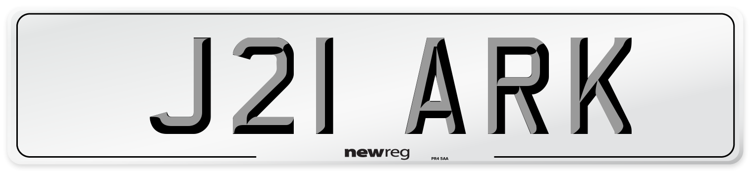 J21 ARK Front Number Plate