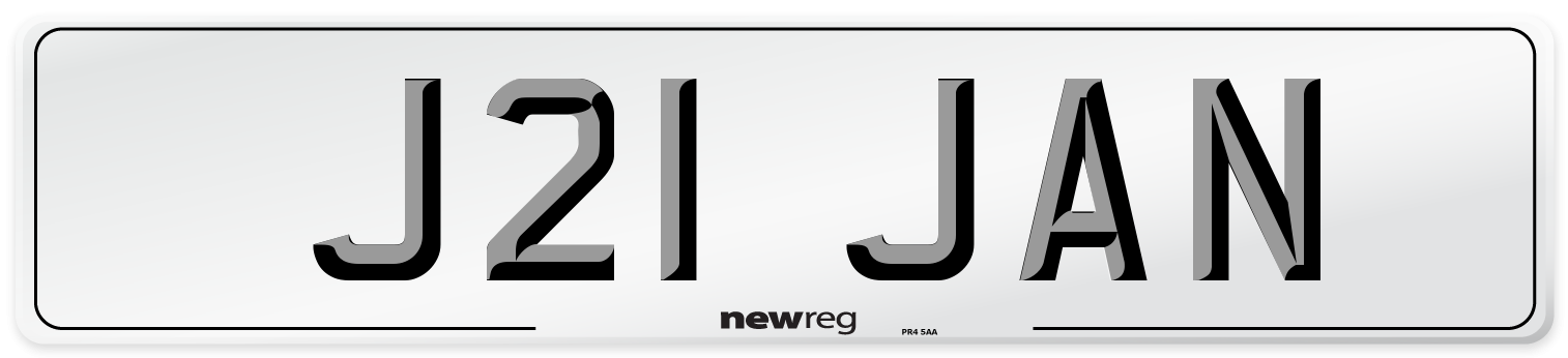 J21 JAN Front Number Plate