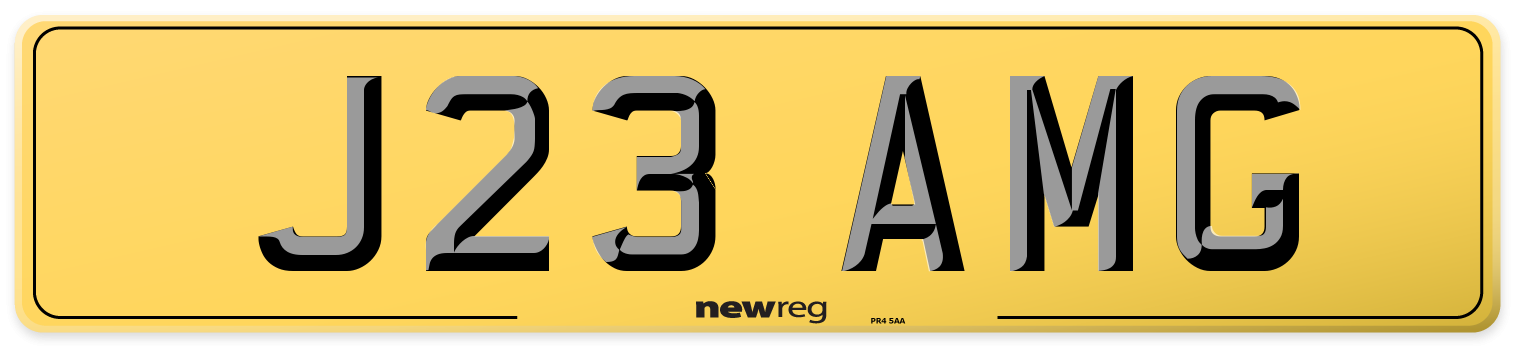 J23 AMG Rear Number Plate