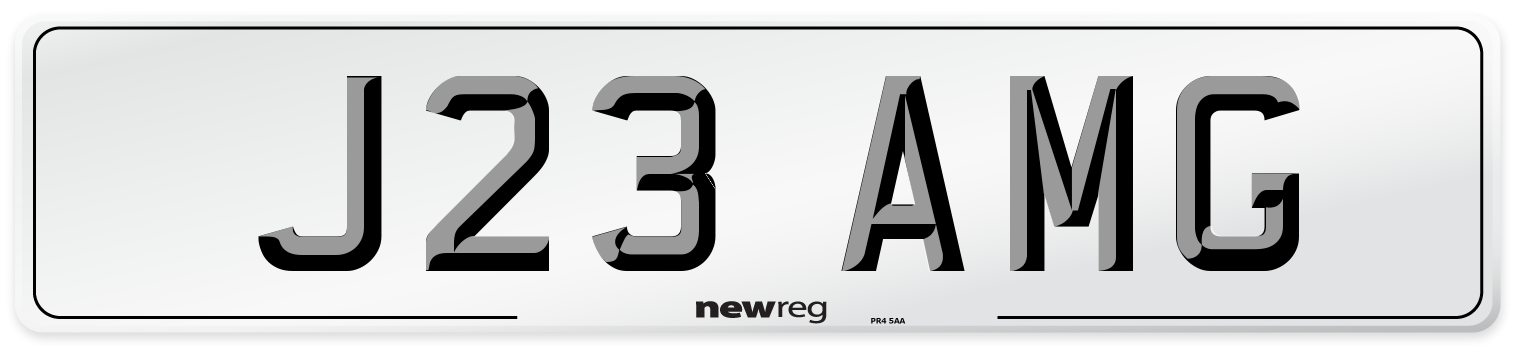 J23 AMG Front Number Plate
