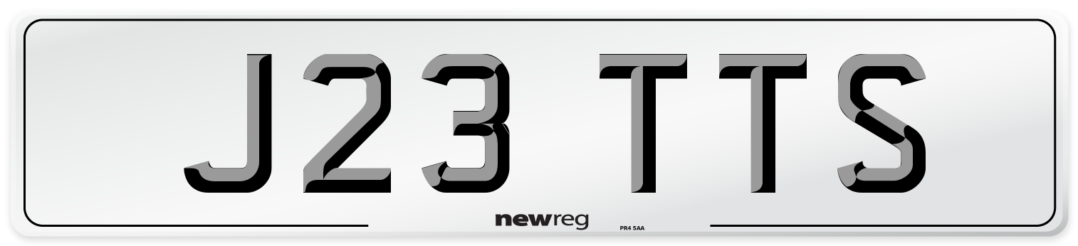 J23 TTS Front Number Plate