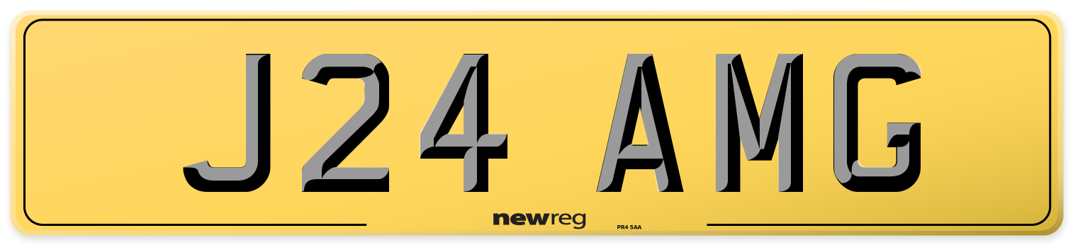 J24 AMG Rear Number Plate