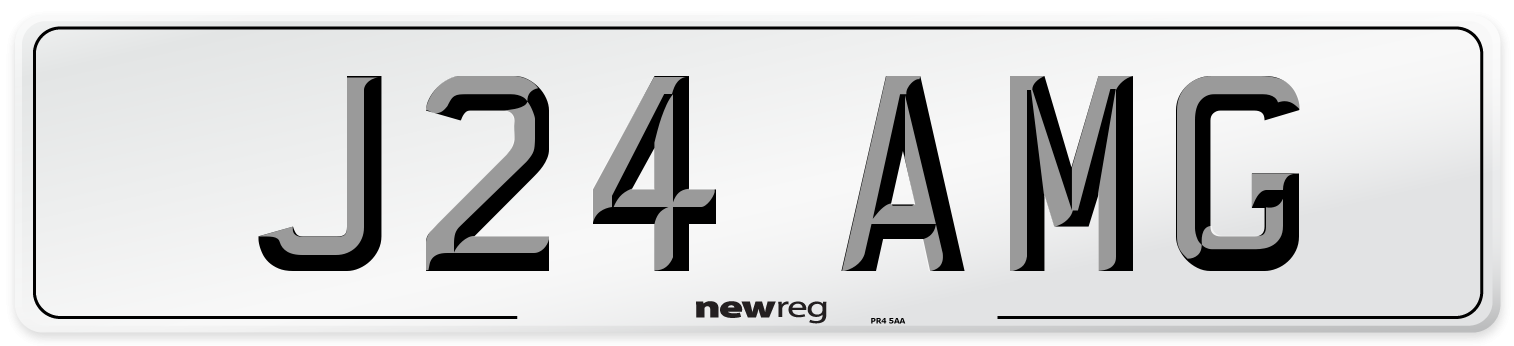 J24 AMG Front Number Plate