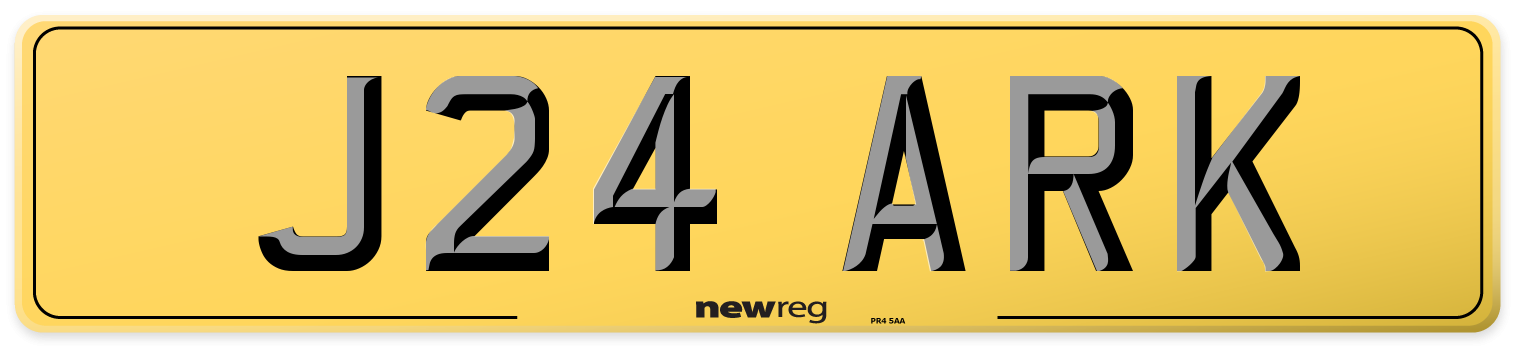 J24 ARK Rear Number Plate