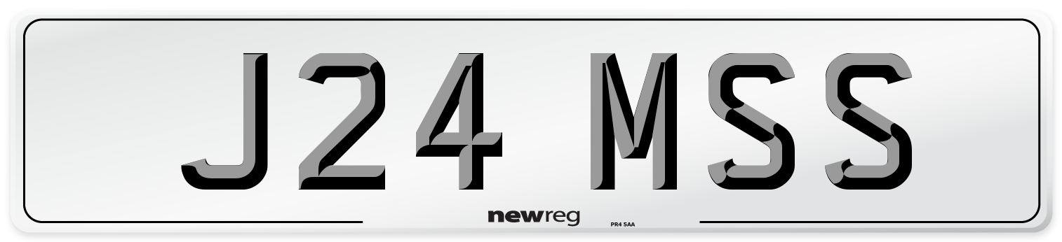 J24 MSS Front Number Plate