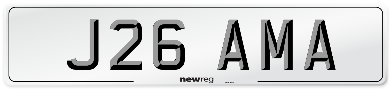 J26 AMA Front Number Plate