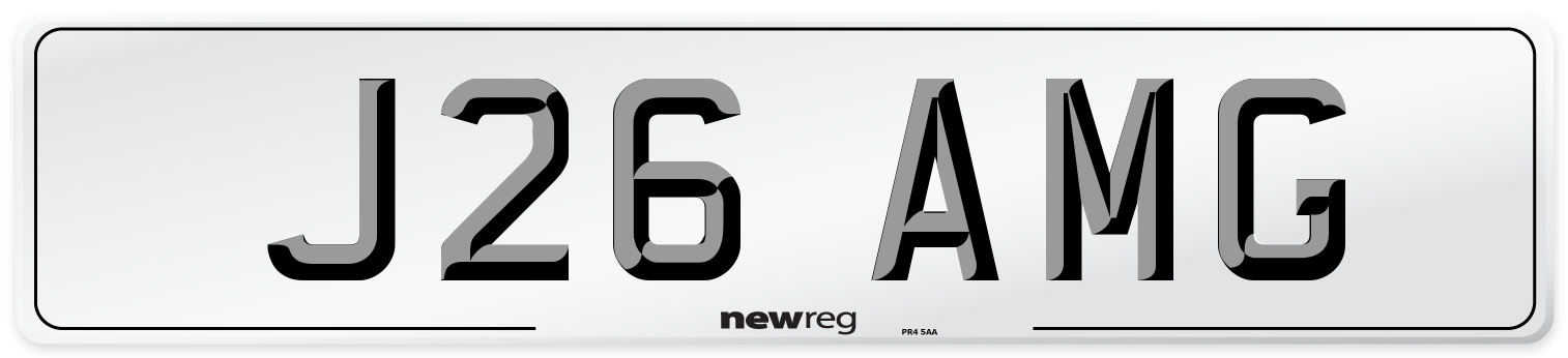 J26 AMG Front Number Plate