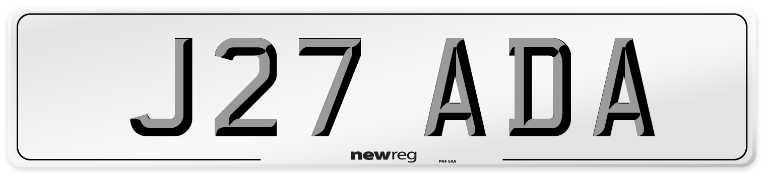 J27 ADA Front Number Plate