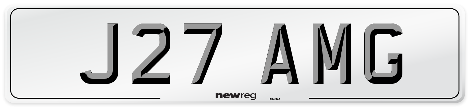 J27 AMG Front Number Plate