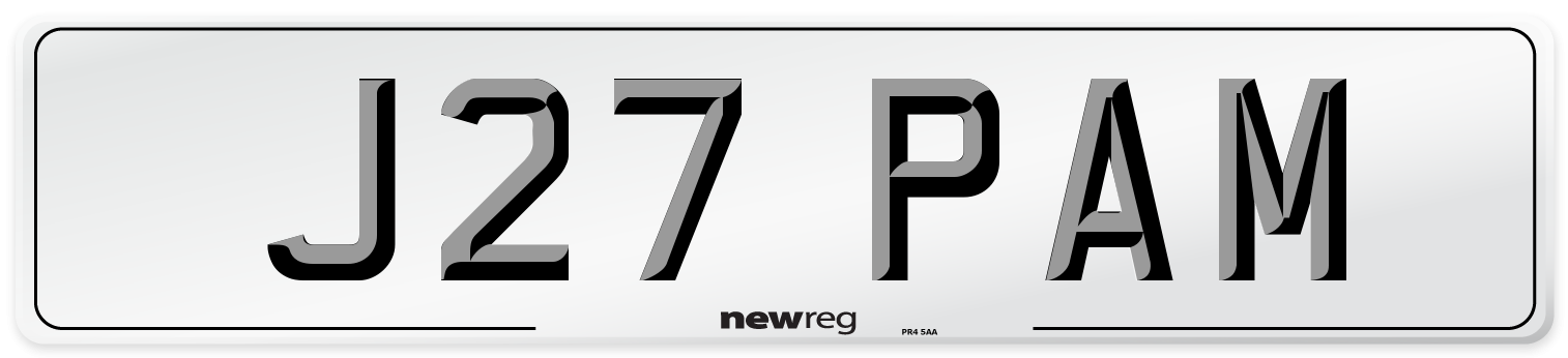 J27 PAM Front Number Plate
