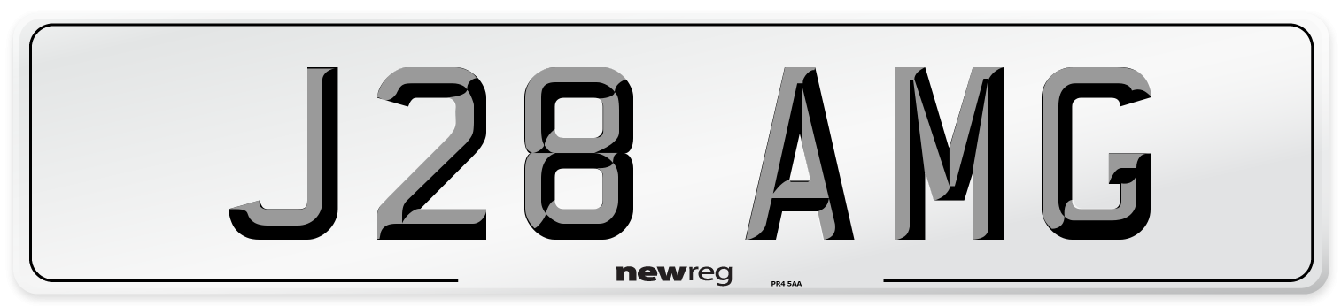 J28 AMG Front Number Plate