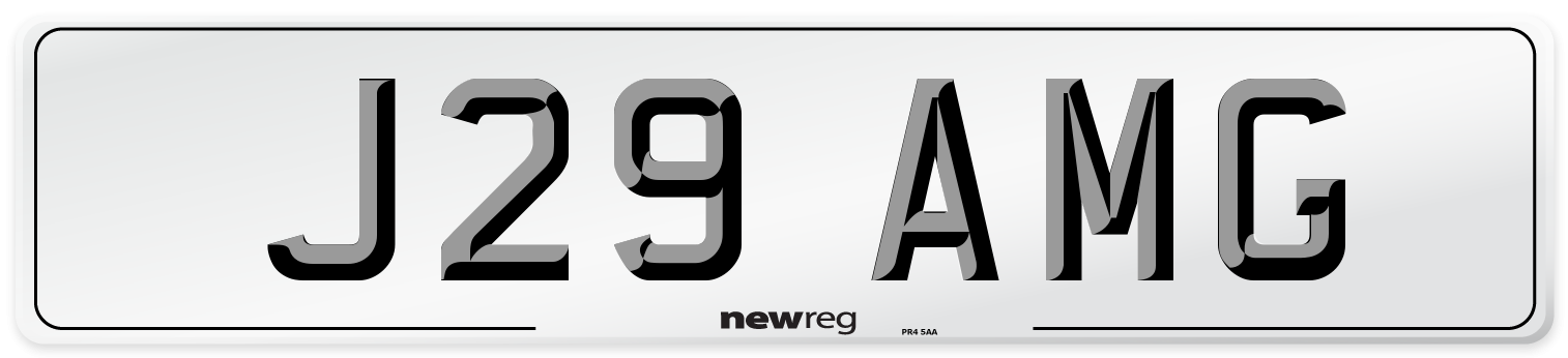 J29 AMG Front Number Plate