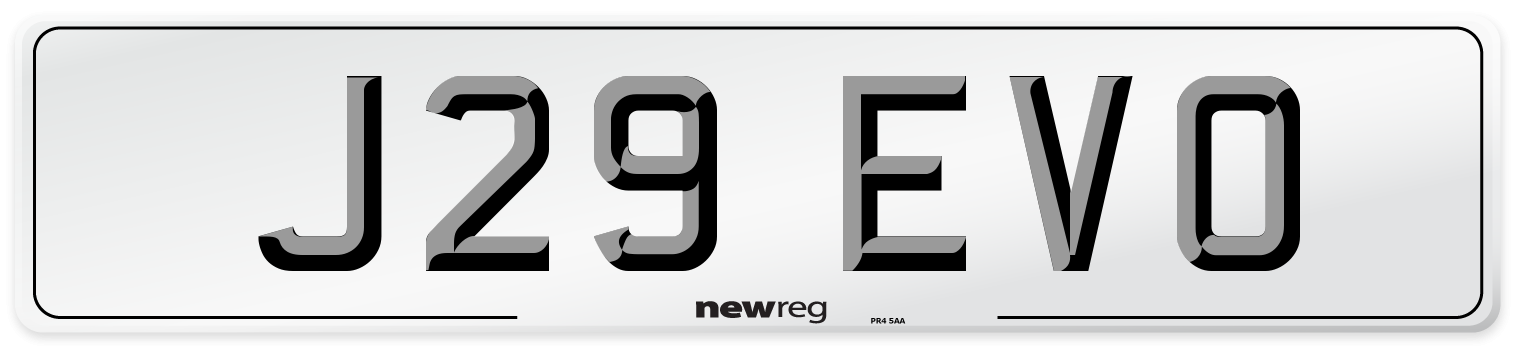 J29 EVO Front Number Plate