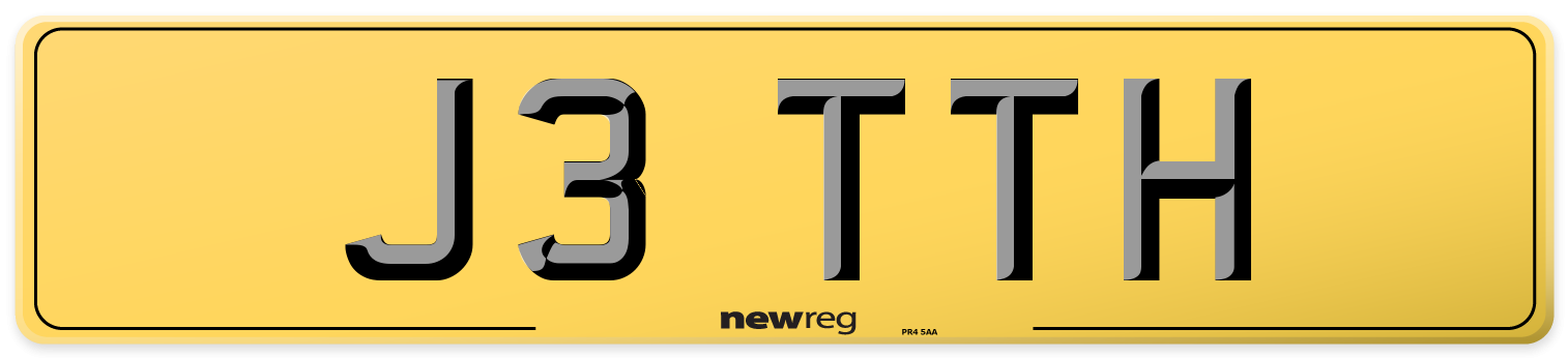J3 TTH Rear Number Plate