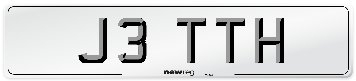 J3 TTH Front Number Plate