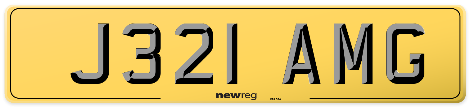 J321 AMG Rear Number Plate