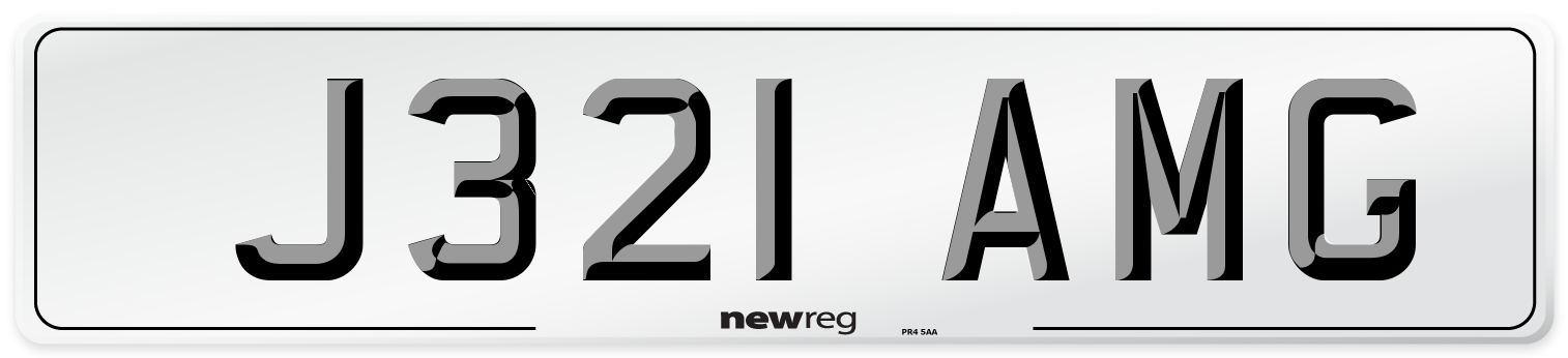 J321 AMG Front Number Plate