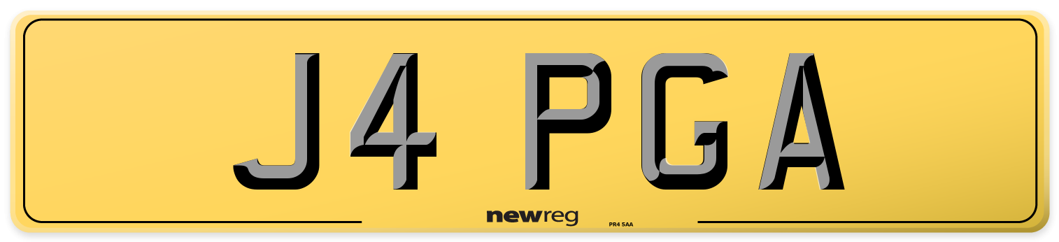 J4 PGA Rear Number Plate