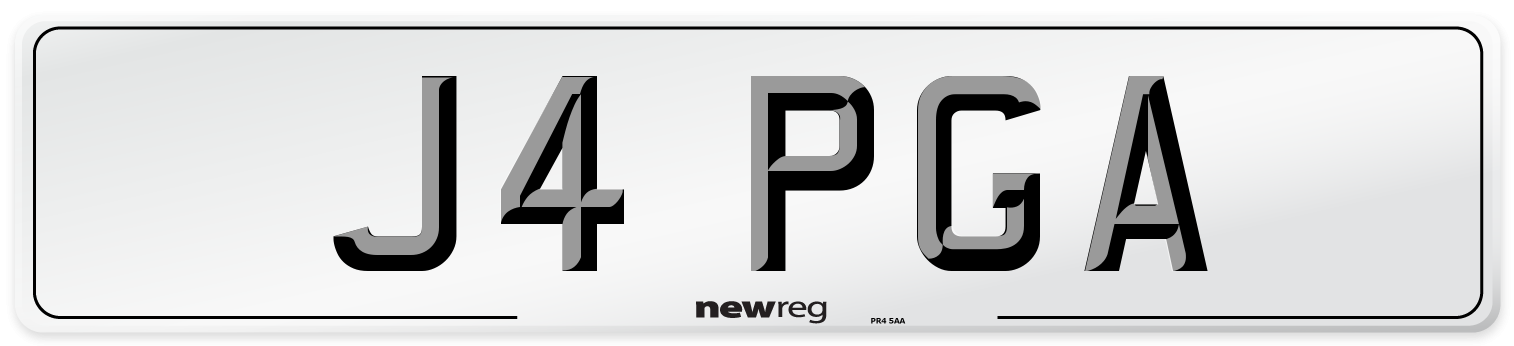 J4 PGA Front Number Plate