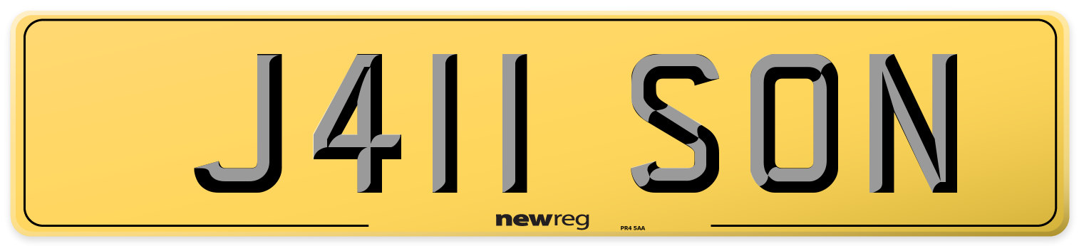 J411 SON Rear Number Plate