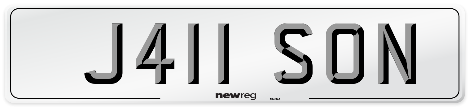 J411 SON Front Number Plate