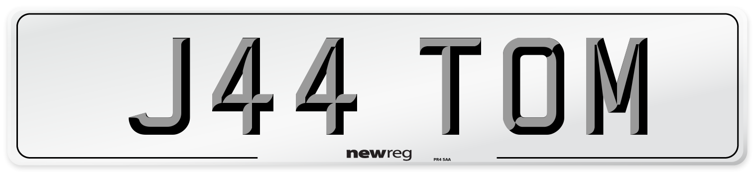 J44 TOM Front Number Plate
