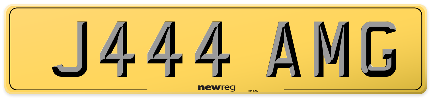 J444 AMG Rear Number Plate