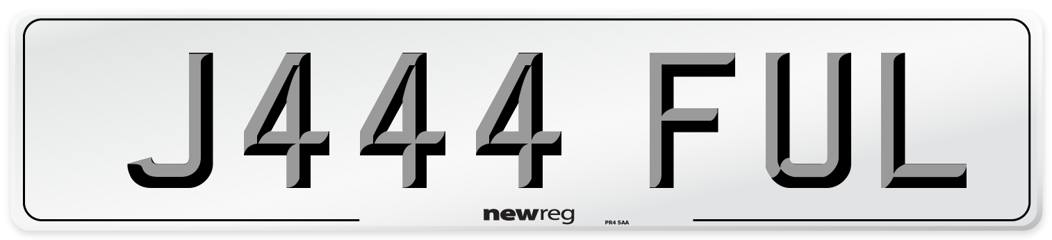 J444 FUL Front Number Plate