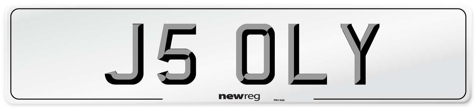 J5 OLY Front Number Plate
