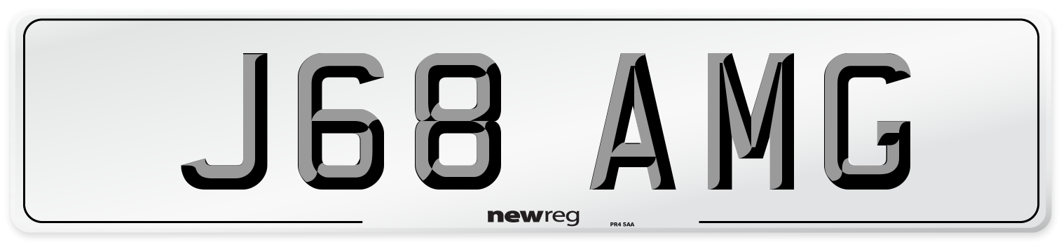 J68 AMG Front Number Plate