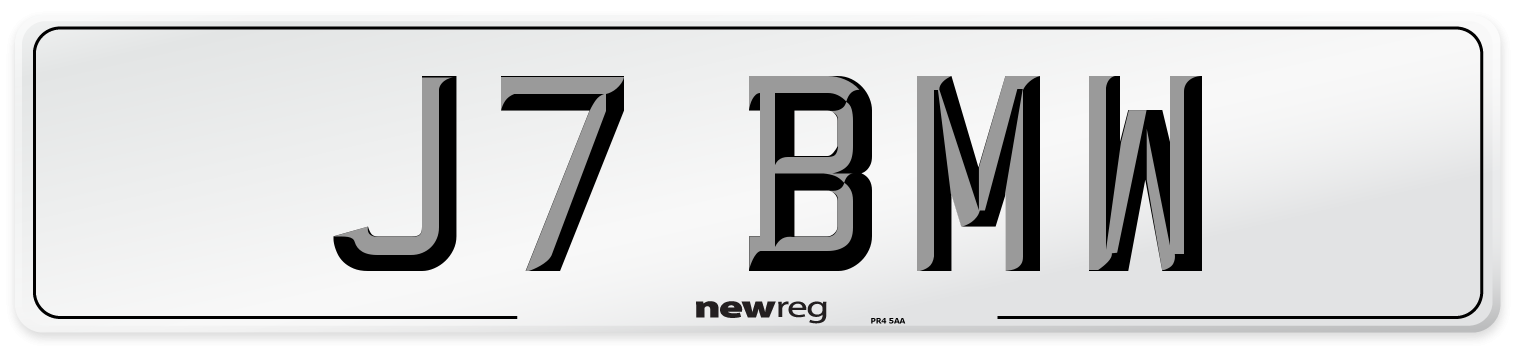 J7 BMW Front Number Plate