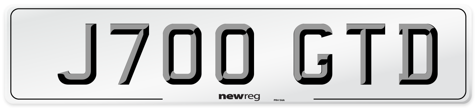 J700 GTD Front Number Plate