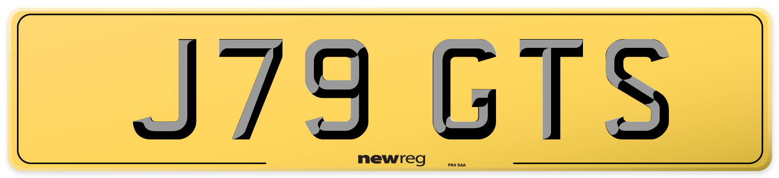 J79 GTS Rear Number Plate