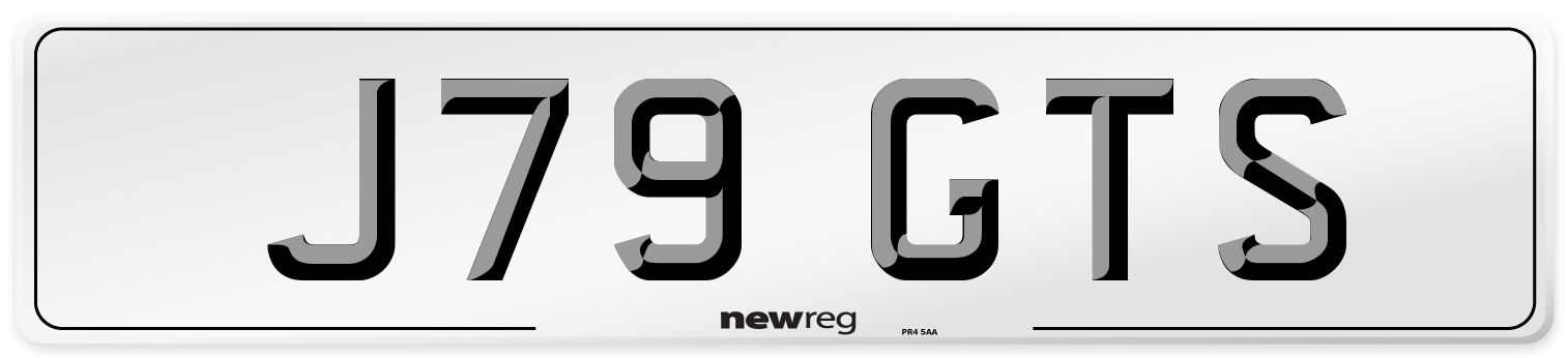 J79 GTS Front Number Plate