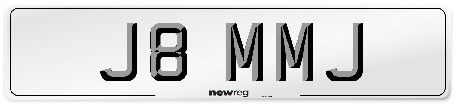 J8 MMJ Front Number Plate