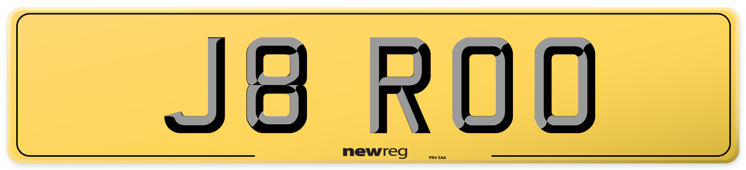 J8 ROO Rear Number Plate