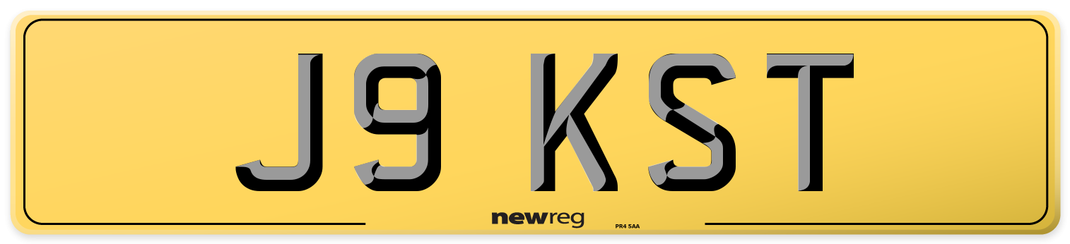 J9 KST Rear Number Plate