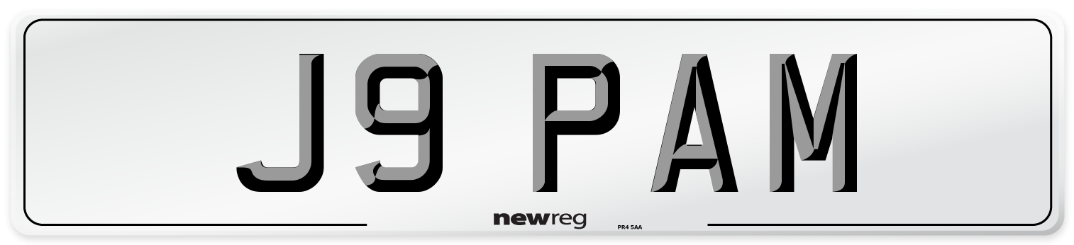 J9 PAM Front Number Plate