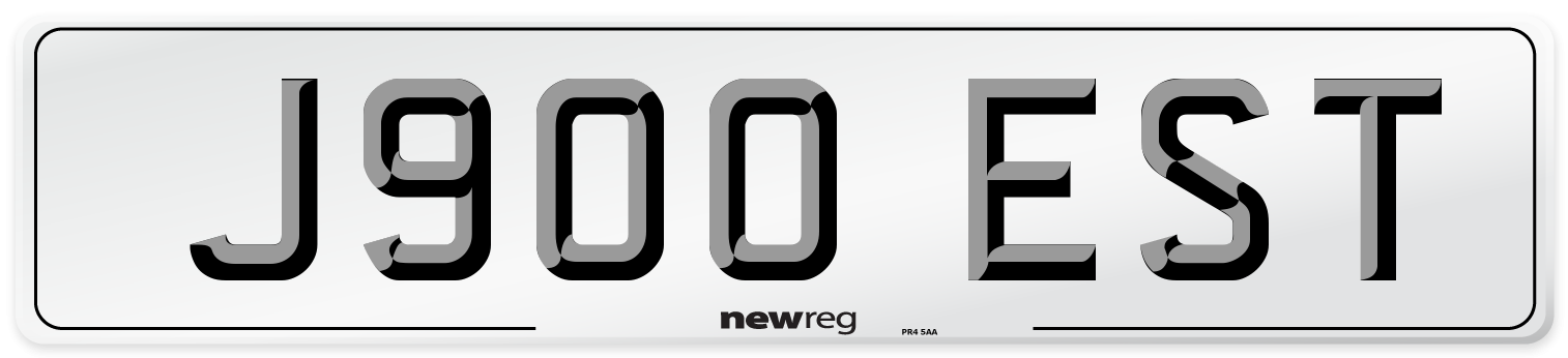 J900 EST Front Number Plate