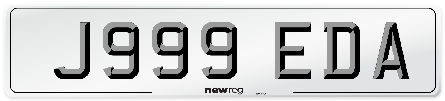 J999 EDA Front Number Plate