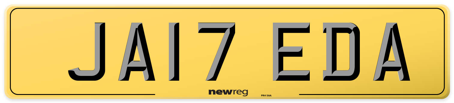 JA17 EDA Rear Number Plate