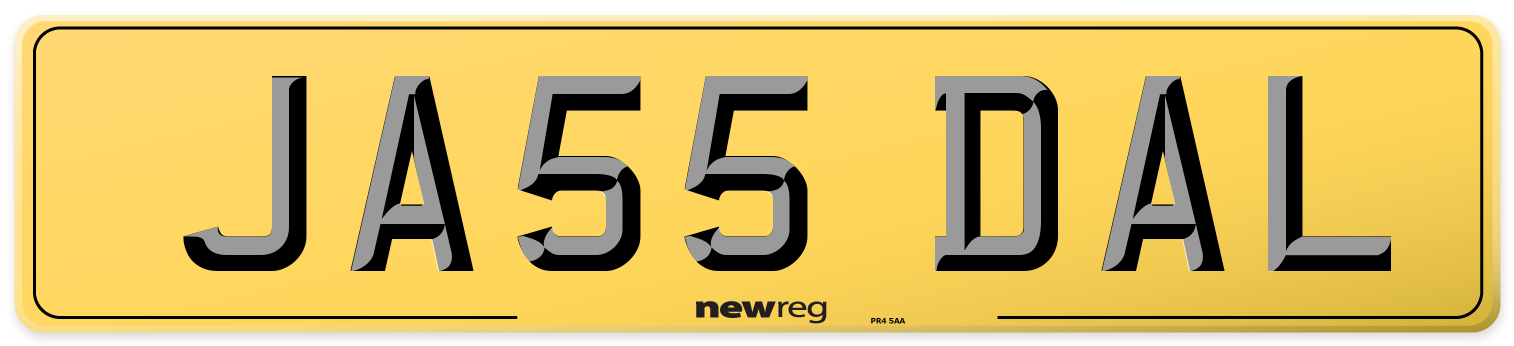 JA55 DAL Rear Number Plate