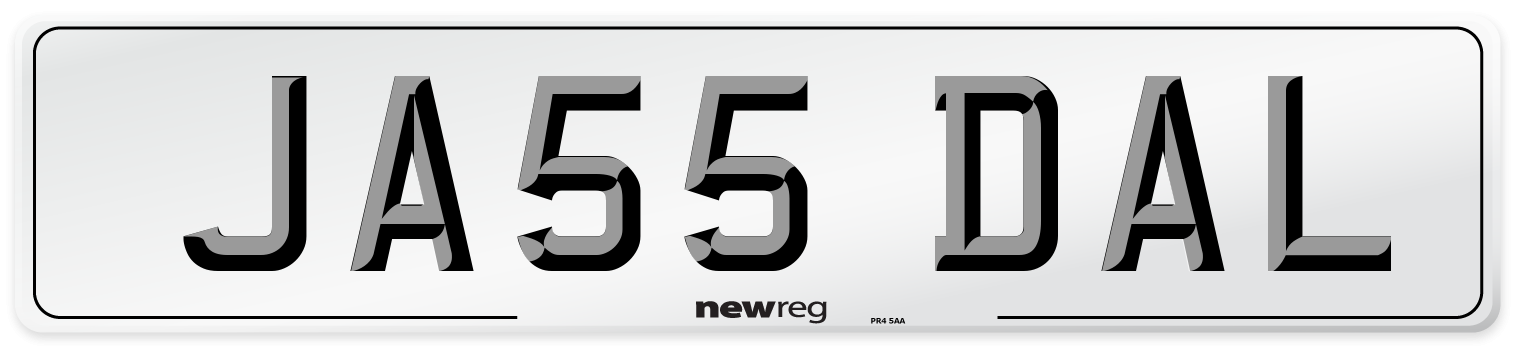 JA55 DAL Front Number Plate