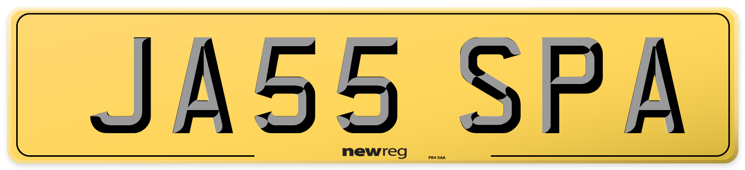 JA55 SPA Rear Number Plate