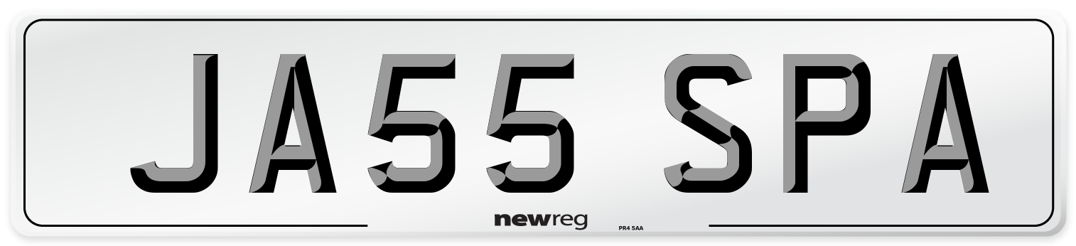 JA55 SPA Front Number Plate