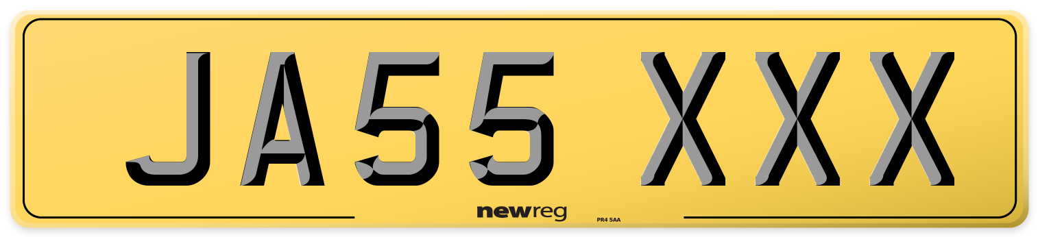 JA55 XXX Rear Number Plate