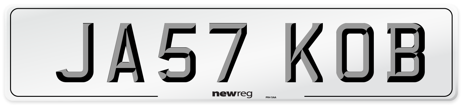JA57 KOB Front Number Plate