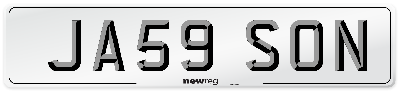 JA59 SON Front Number Plate