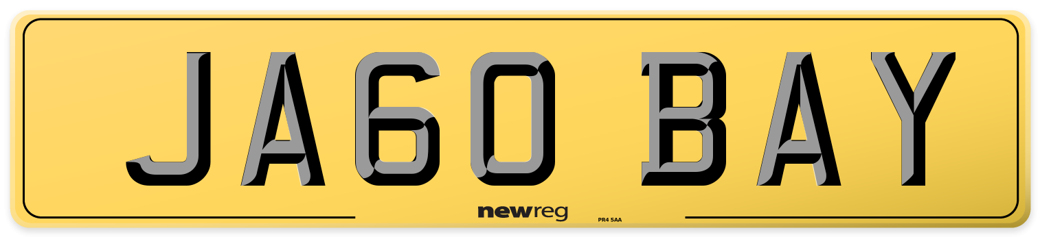 JA60 BAY Rear Number Plate